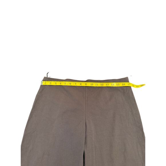 Eileen Fisher Brown Comfortable Organic Cotton Pull Up Slim Ankle Pant Large - Picture 2 of 7